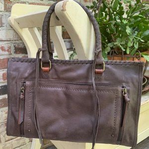 NWOT Nino Bossi Chocolate Silvia Leather Satchel